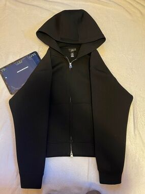 H&M Black Hooded Zip-Up